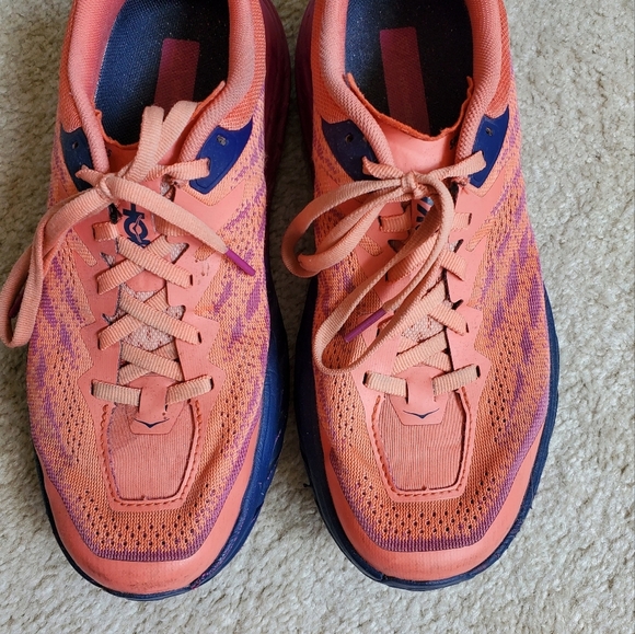 Hoka Vibrant Orange Running Shoes.  Size 7.5 - Picture 5 of 12